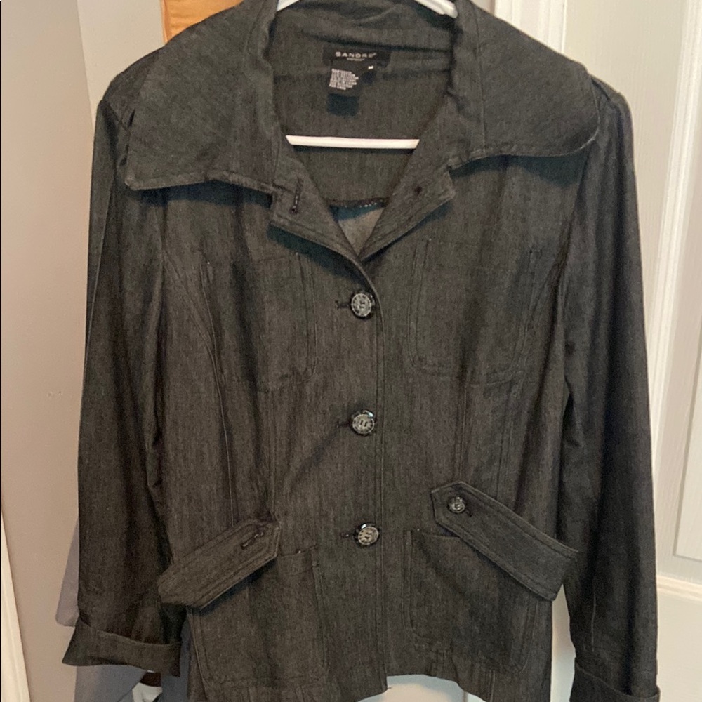 Sandro Black Blazer Classic Timeless Design